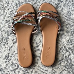 Madewell colorful snakeskin sandals size 7.5